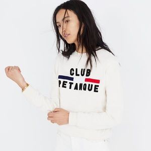 Madewell Club Petanque Sweatshirt in Cream